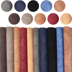 11 X 8 Inch 10 Colors Frosted Faux Suede Fabric Velvety Touch Solid PU Leather