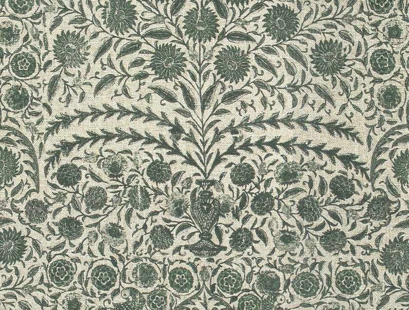 SOFAS & STUFF CURTAIN/UPHOLSTERY FABRIC DESIGN Mughal Arbour 2.2 METRES HUNTER