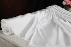 White Silky Bridal Satin Fabric by the yard 60″ Wide