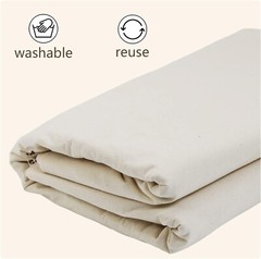 100% Cotton Muslin Fabric – 63″ x 2,5,10 Yards – Unbleached Material for Sewing