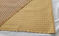 VTG Jacquard High End Upholstery Custom Drapery Woven Diamond Gold Fabric