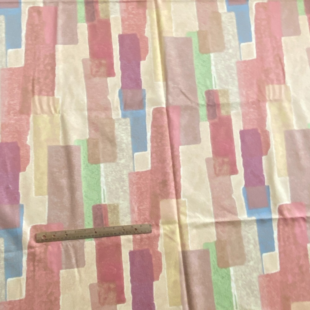 Vintage Pastel Abstract Interior Fabric Netherlands 97L x 42W