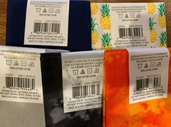 Loops & Threads Fabric 7 Fat Quarter Bundle Lot Solid TXT Pineapple Mix