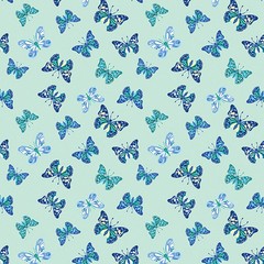 BENARTEX – Capri by Kanvas Studio – Capri Butterfiles – Mint ,1/4 yard