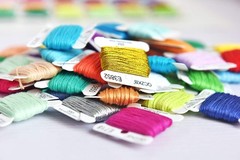 QCZKB 188 Embroidery Floss Set Including Cross Stitch 2-Tier box, box