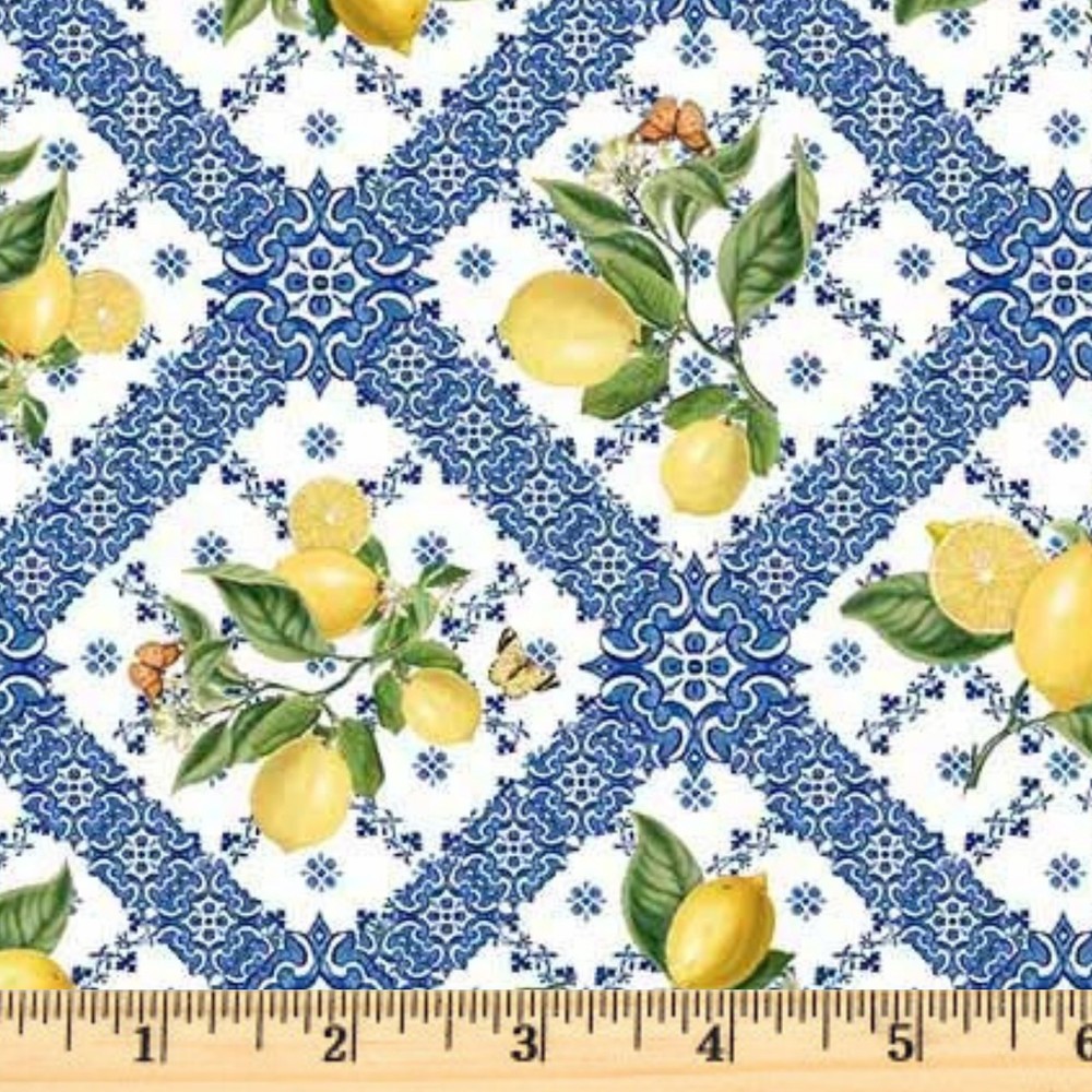 Mediterranean Riviera Italian Mural White DDC11908 Cotton By Half Yard Cont Cuts