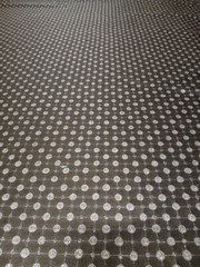 Gray/Metallic Silver Dots 1.75 Yds Zinc Textiles Designer Fabric 54 Wide