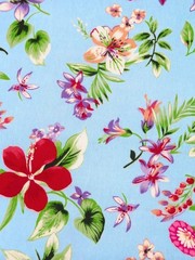 Challis Fabric Crinkle Floral Powder Blue Designer Overstock By the Yard