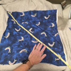 Fish Fabric Blue 16″ x 16″ 23″ Diagonal