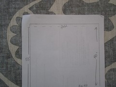 TOTEM from Lewis & Wood Linen Blend Fabric Slate blue grey on Ivory 40″ ++++