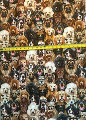 Dogs Dog CD2947 Natural Poodle Retriever Shepherd Timeless Durable Cotton Fabric