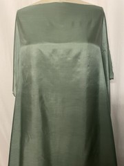 100% Pure Silk Habotai Lustrous Silvery Sage Green Fabric By The Yard 43″ Wide