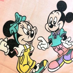 Disney Mickey & Minnie Pink Vintage Duvet Cover Fabric