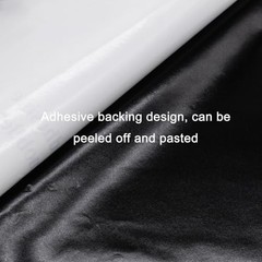 Black Microfiber Fabric Self-Adhesive Suede 39.37″x78.74″ 200×100 cm Black