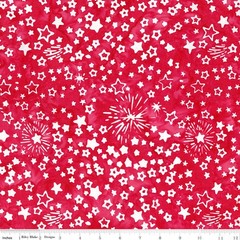 Expressions Batiks LET FREEDOM REIGN BT23197-211 Red Riley Bl