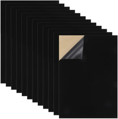 12PCS Black Self Adhesive Felt Sheets, Soft Velvet Sticky Back Felt for Jewelry