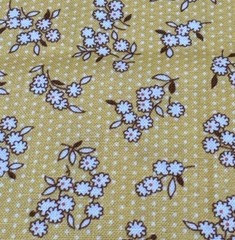 Vintage Yellow Floral Cotton Fabric 19″ x 22″ Quilting Craft Sewing Material