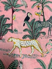 Indian 5 Yard Hand Block Print Floral Cotton Fabric Block Print Dress Material