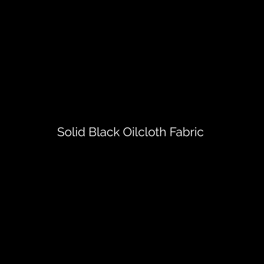 Solid Black Oilcloth Fabric By The Roll (12 Yards)
