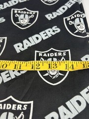 Raiders Black White Gray NFL Fabric Remnant 57″x 36″ Fabric Traditions