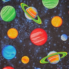 Cranston Planets Stars Sky Space Fabric 55 x 44 Precut