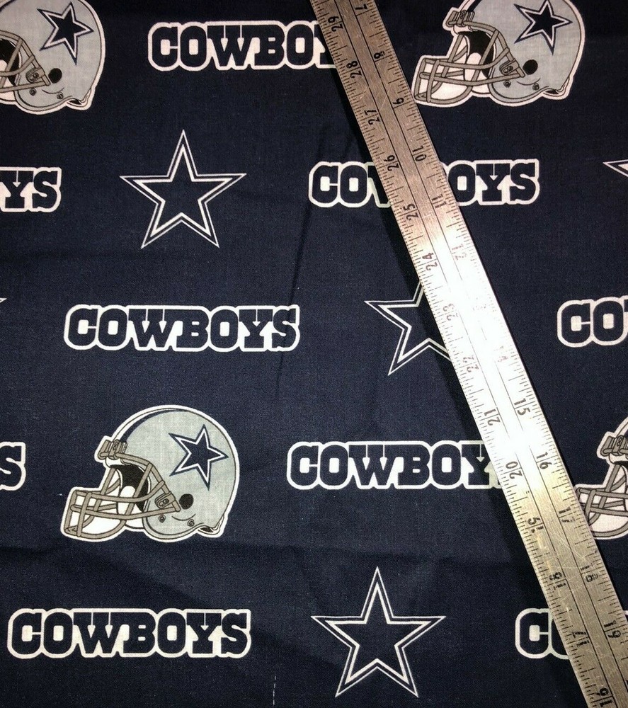 NFL Dallas Cowboys Cotton Fabric 1/2 Yard (18 By 58”) New