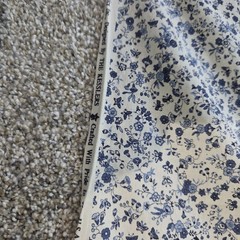 Vintage Concord Fabrics Cotton Fabric Designed by The Kesslers 36″ x 44″ blue