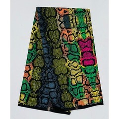 African Fabric/ Ankara – Multicolored ‘Chop Life Skin’ Design, Yard or Wholesale