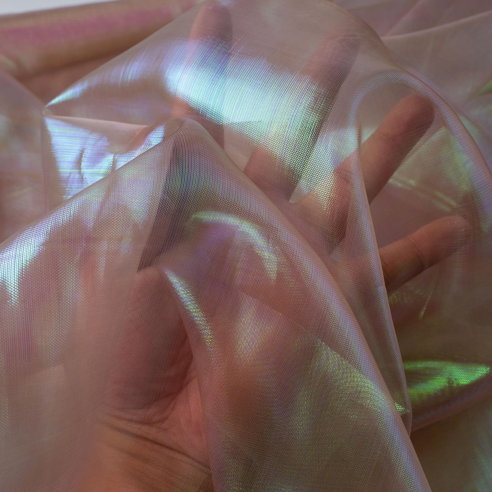 Sheer Organza Fabric Iridescent -3.3 Yard Long, 5 9-Inch Wide – for DIY, Sewi…