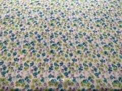 Fabric Blue And Purple Flower Cotton Blend 42” x 36”216