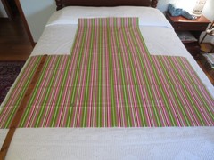 4665. Waverly ARAN STRIPE Home Decor COTTON FABRIC – 55″ x 3/4 yd. & 27″ x 27″