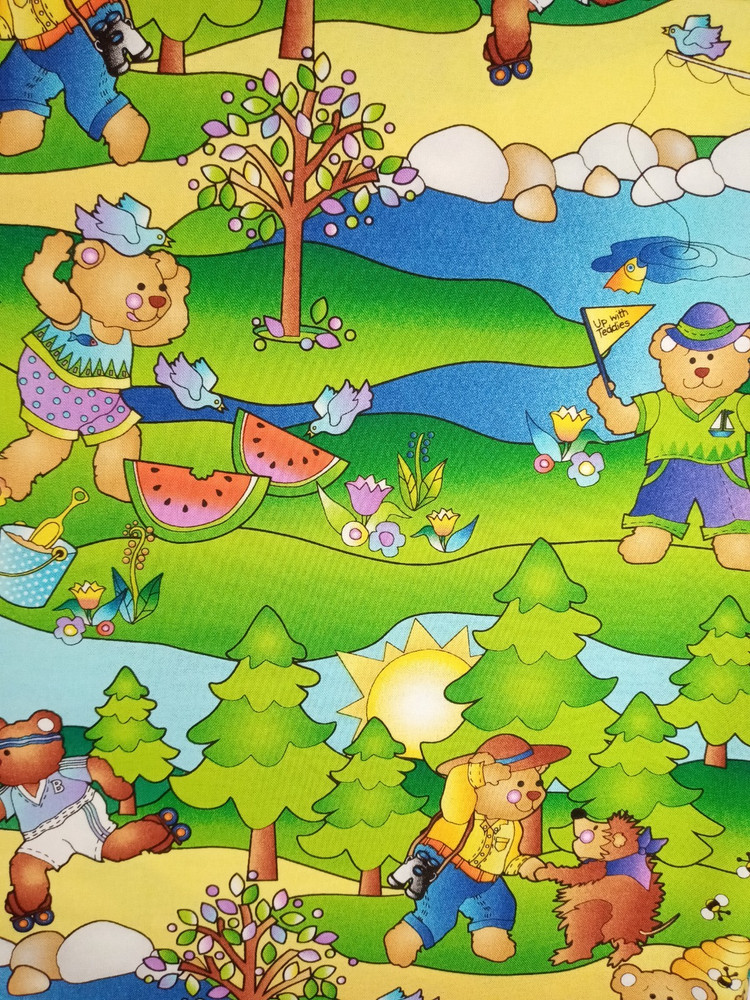 Avlyn Inc Fabrics Nancy J Smith & Milligan Tiny Teddy 1 Yard + 20″ x 43″