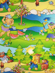 Avlyn Inc Fabrics Nancy J Smith & Milligan Tiny Teddy 1 Yard + 20″ x 43″