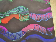 Abstract Kabul Gulf Fabric Material Fancy Silk Touch Printed 4.5 Yards Beautiful