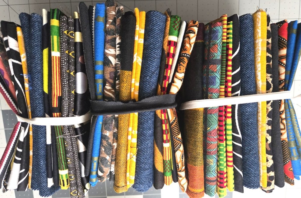 African print fabric scrap pack