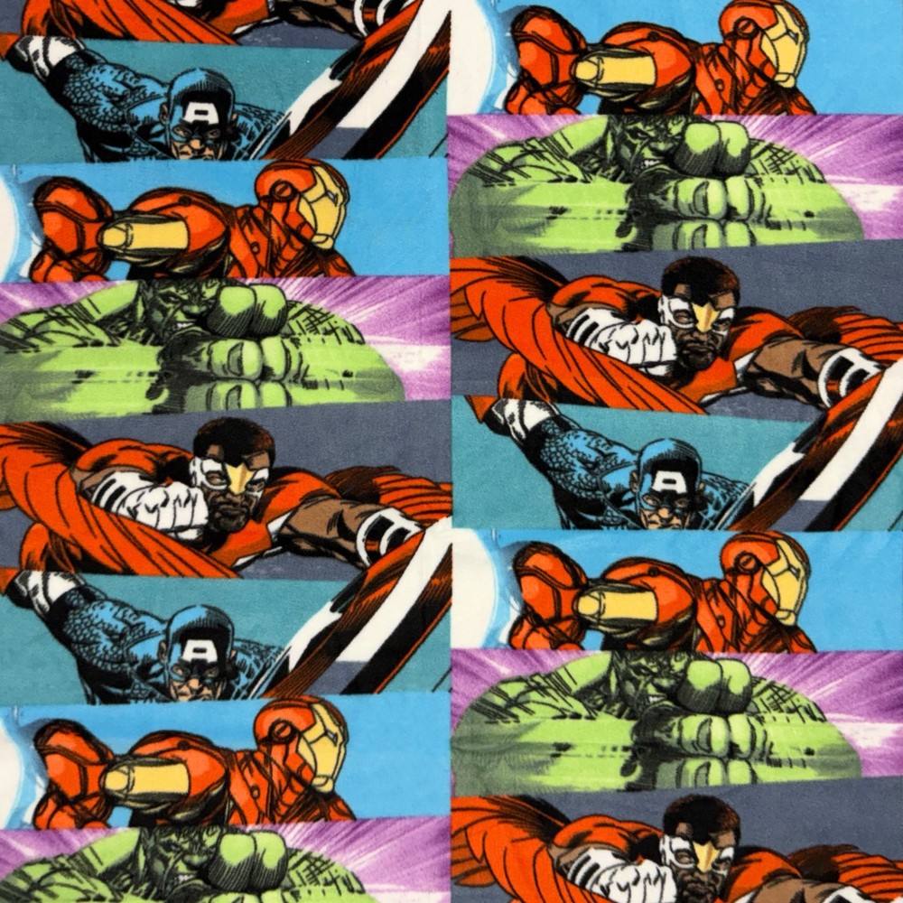 Marvel Avengers Super Heroes Fleece Fabric – 60″ Wide – Sold by The Yard