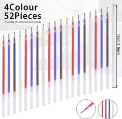 4-Piece Heat Erasable Pens for Fabric with 12 Refills – Fabric Marking Pens for