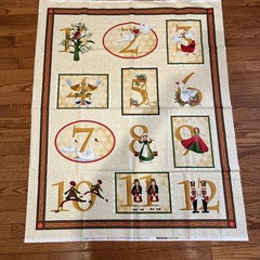 Timeless Treasures Fabrics Of Soho 12 Days of Christmas CM3142 Panel 35×43”