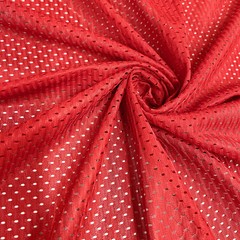 Sawyer RED Polyester Football Sports Mesh Knit Fabric by the Yard – 10047