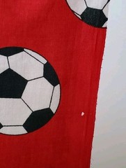 Fabric Soccer Ball Kid Sports Summer Craft Dark Red Cotton Blend Sewing Material
