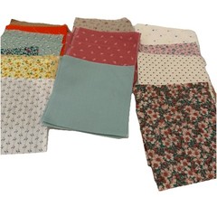 Quilting Squares 4”x4”, Florals And Solids Lot Of More Than 100