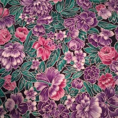 Seven (7) yards Metalic Purple/ Pink print fabrics Timeless Treasures Fabriquilt
