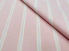 Linen Look Jacquard Striped Fabric Home Decor Material – 140cm wide – Pink