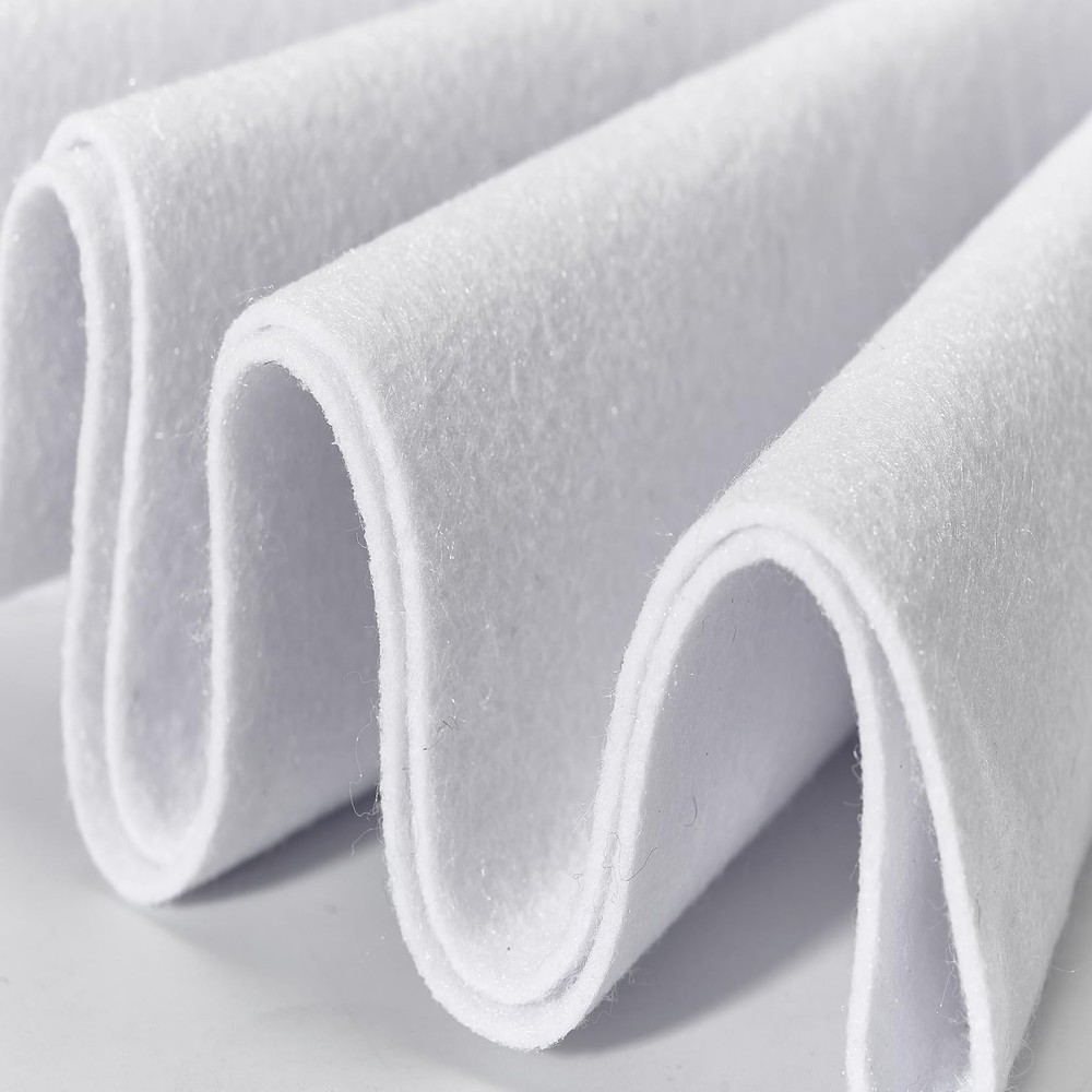 Soft White Felt Fabric Sheets 36″X 36″/ 1.6mm Thick Sewing Patwork Material L…