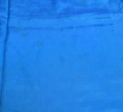 Sushila Vintage Turquoise Woven Sari Remnant Scrap Pure Silk 5YD Craft Fabric
