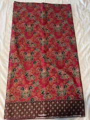 100% Cotton Fabric Batik Katun Halus Indonesia Red BTY. 45” New