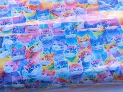 Timeless Treasures SoHo Fabric CAT Faces Masks Quilt Craft Bright Colors 15 Yard