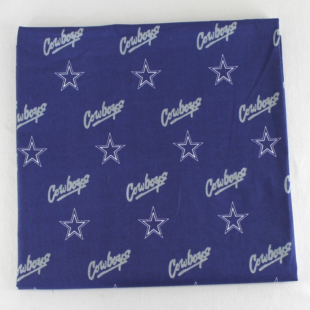 Dallas Cowboys Fabric Material Cotton Blue Gray 1-5/8 Yards Vintage 1994 NFL