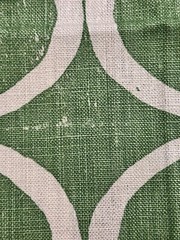 Lee Jofa Fabric Sample 13.25” Circles Forest Linen Green Blithfield Crafts