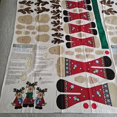 Daisy Kingdom Rockin’ Rudy Fold-Up Reindeer Dolls Fabric Panel Cut and Sew